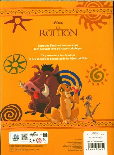 Produktbild: Disney 100 : tout sur le Roi Lion : joue et colorie
