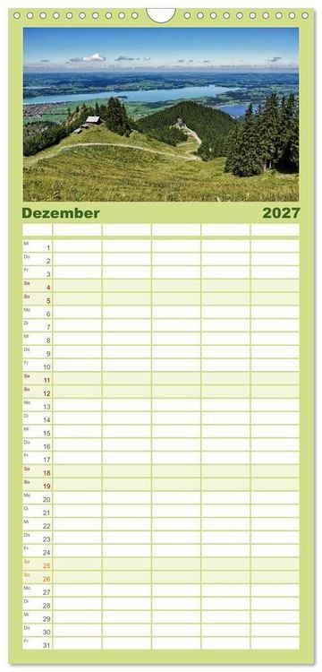 Produktbild: Familienplaner 2027 - Allg&auml;u - Natur pur mit 5 Spalten (Wandkalender, 21 x 45 cm) CALVENDO