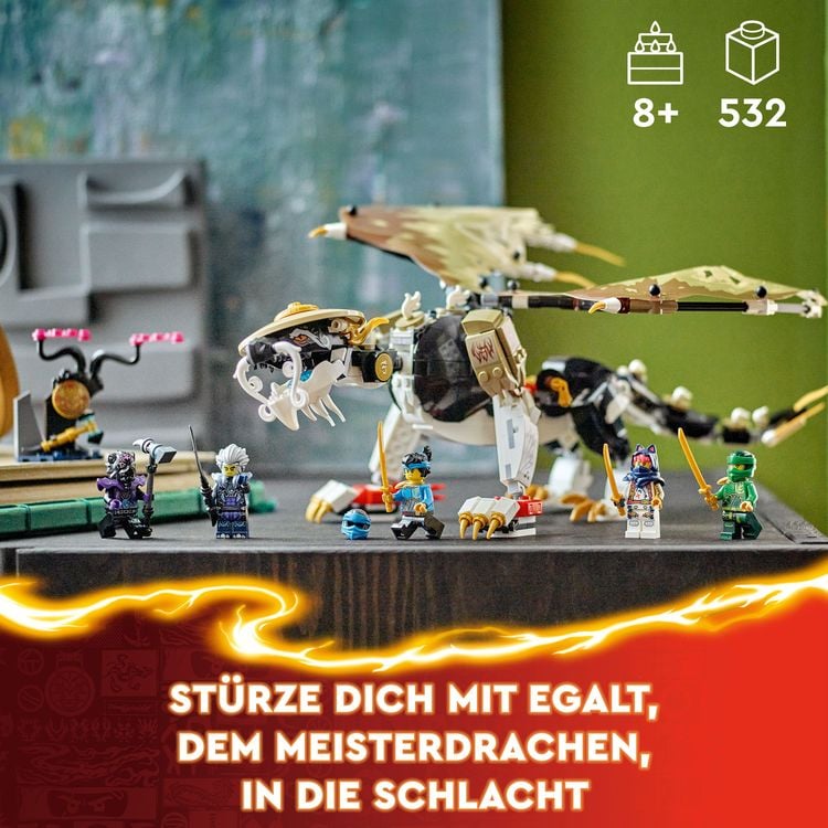 Produktbild: LEGO NINJAGO 71809 Egalt der Meisterdrache, Ninja-Set mit Drachen-Spielzeug