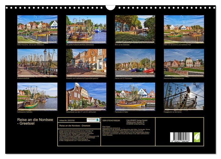 Produktbild: Reise an die Nordsee - Greetsiel (Wandkalender 2026 DIN A3 quer), CALVENDO Monatskalender