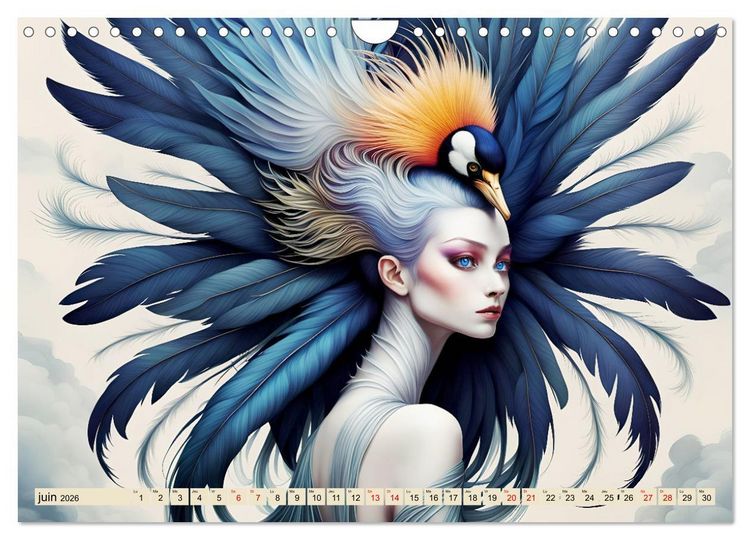 Produktbild: La muse aux oiseaux (Calendrier mural 2026 DIN A4 vertical), CALVENDO calendrier mensuel