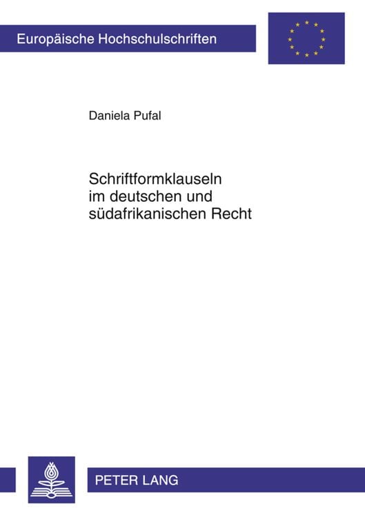 Produktbild: Schriftformklauseln im deutschen und südafrikanischen Recht