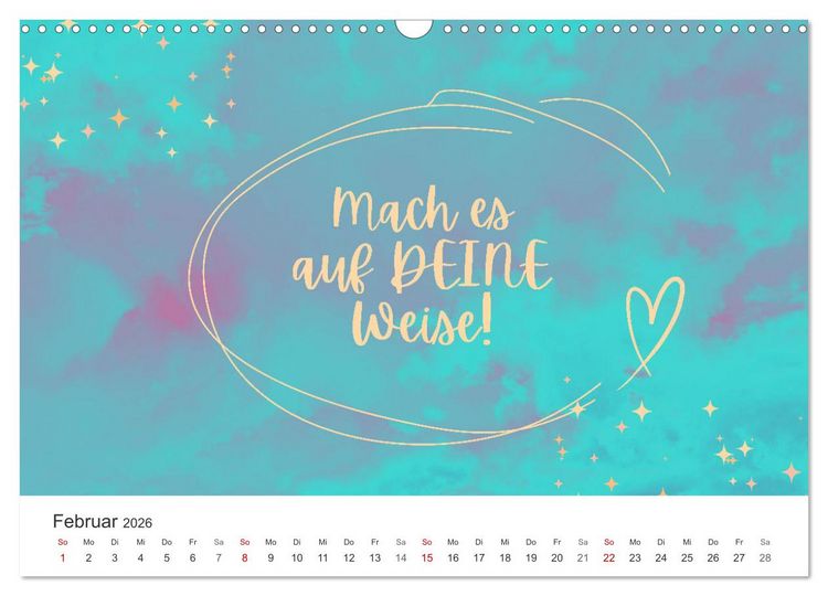 Produktbild: Lass Freude dein Kompass sein (Wandkalender 2026 DIN A3 quer), CALVENDO Monatskalender