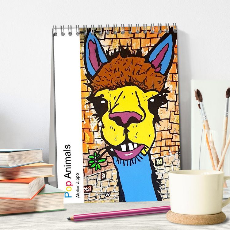 Produktbild: Pop Art Animals - Atelier Zippo (Tischkalender 2026 DIN A5 hoch), CALVENDO Monatskalender