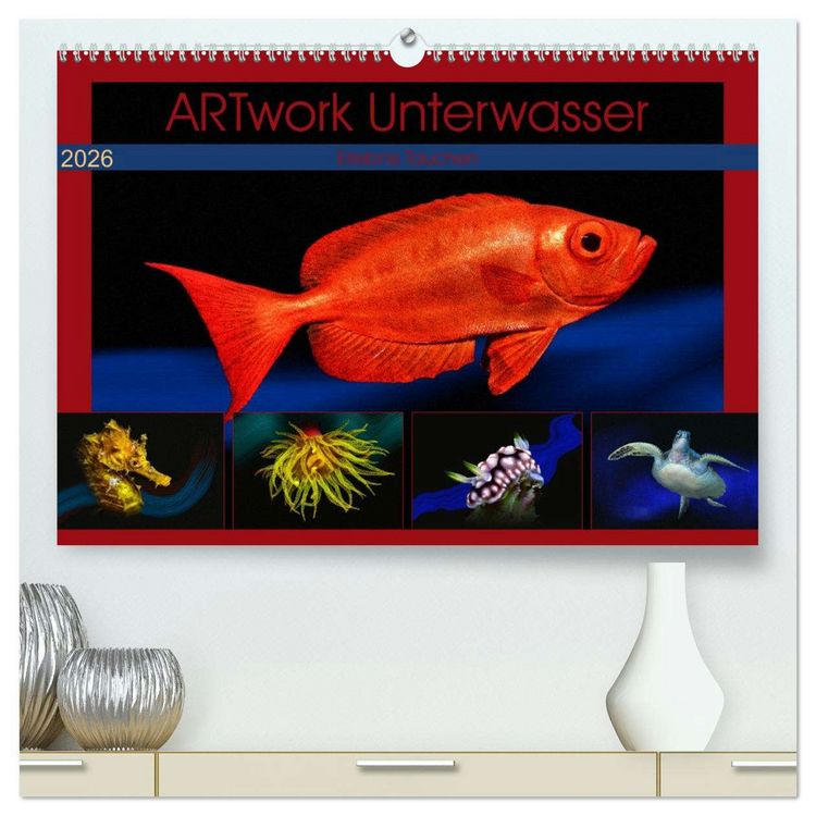 Produktbild: Artwork Unterwasser - Erlebnis Tauchen (hochwertiger Premium Wandkalender 2026 DIN A2 quer), Kunstdruck in Hochglanz
