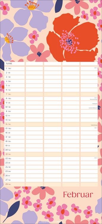 Produktbild: Floral total Familienplaner 2027