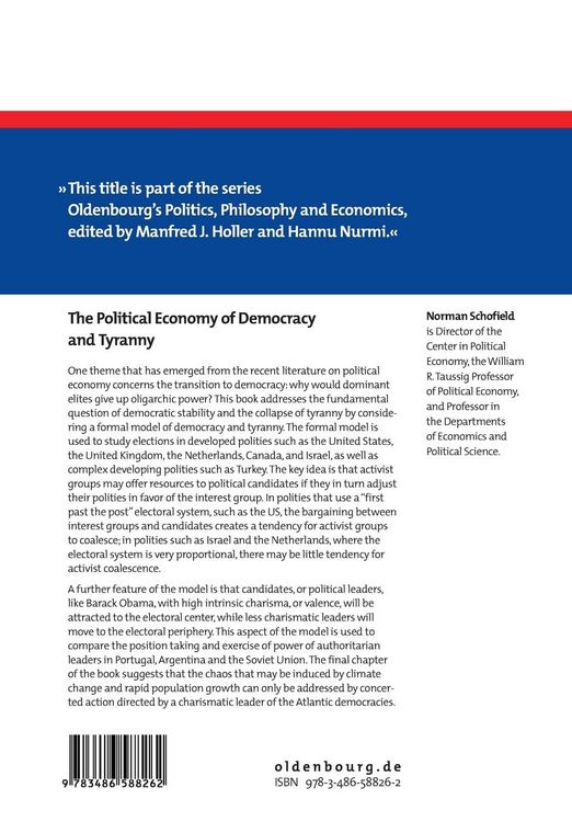 Produktbild: The Political Economy of Democracy and Tyranny
