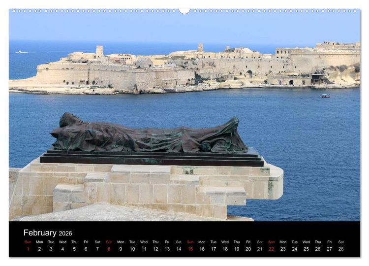 Produktbild: Malta Pearl of the Mediterranean (High Quality Premium Wall Calendar 2026 DIN A2 landscape),CALVENDO 12 Month Wall Calendar