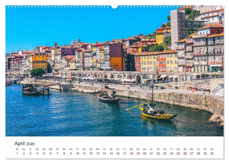 Produktbild: Porto - Eine Liebeserkl&auml;rung (hochwertiger Premium Wandkalender 2026 DIN A2 quer), Kunstdruck in Hochglanz