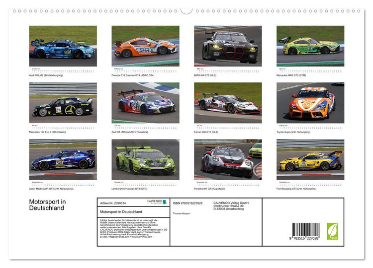 Produktbild: Motorsport in Deutschland (hochwertiger Premium Wandkalender 2026 DIN A2 quer), Kunstdruck in Hochglanz