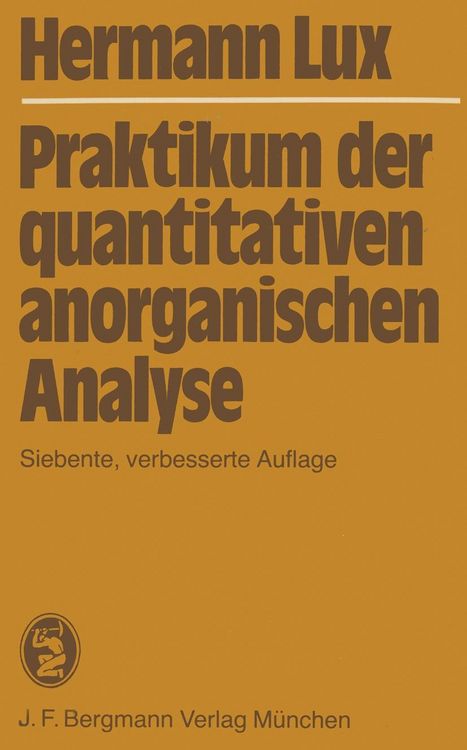 Produktbild: Praktikum der quantitativen anorganischen Analyse