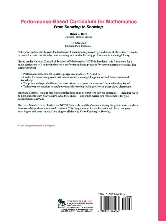Produktbild: Performance-Based Curriculum for Mathematics