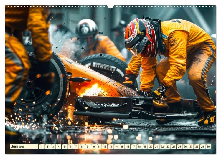Produktbild: Boxenstopp - eingespieltes Team (Wandkalender 2026 DIN A2 quer), CALVENDO Monatskalender