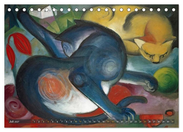 Produktbild: Expressionistische Tierwelten (Tischkalender 2027 DIN A5 quer), CALVENDO Monatskalender