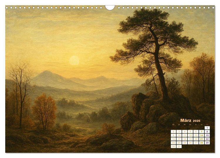 Produktbild: Im Licht der Sehnsucht - Romantische Landschaften (Wandkalender 2026 DIN A3 quer), CALVENDO Monatskalender