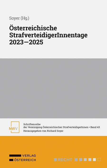 Produktbild: &Ouml;sterreichische StrafverteidigerInnentage 2023 &mdash; 2025