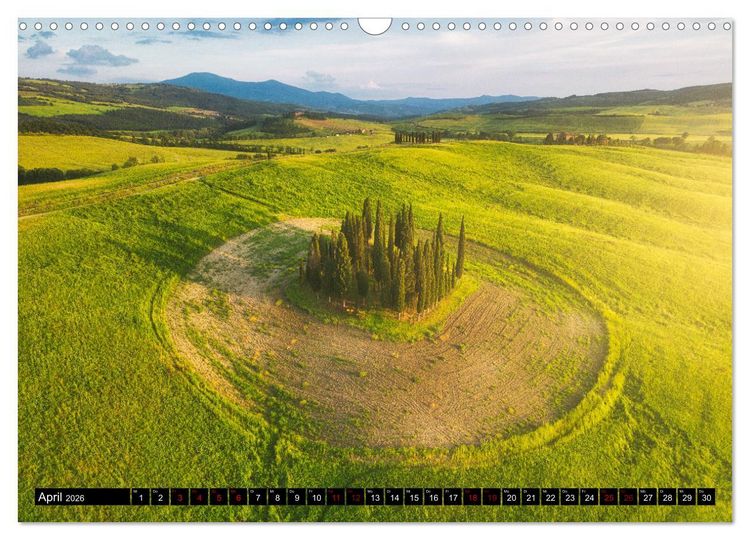 Produktbild: DIE TOSKANA IM FR&Uuml;HLING (Wandkalender 2026 DIN A3 quer), CALVENDO Monatskalender