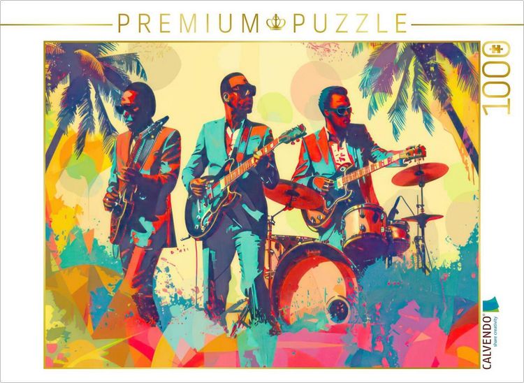 Produktbild: CALVENDO Puzzle Musiker im Pop-Art-Stil | 1000 Teile Lege-Gr&ouml;&szlig;e 64x48cm Foto-Puzzle f&uuml;r gl&uuml;ckliche Stunden