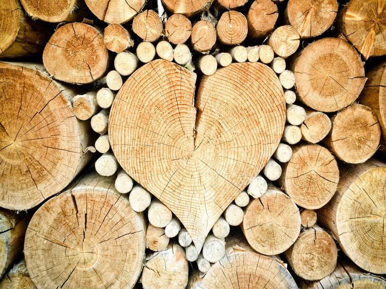 Produktbild: CALVENDO Puzzle Herz Holzmaserung | 1000 Teile Lege-Gr&ouml;&szlig;e 64 &times; 48 cm Foto-Puzzle f&uuml;r gl&uuml;ckliche Stunden