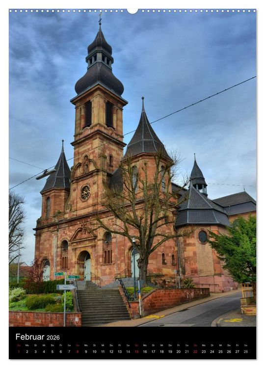 Produktbild: Sa(ar)krale Baukunst - Kirchenarchitektur im Saarland (hochwertiger Premium Wandkalender 2026 DIN A2 hoch), Kunstdruck in Hochglanz