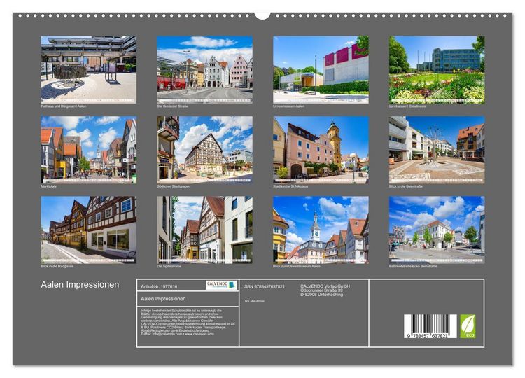 Produktbild: Aalen Impressionen (Wandkalender 2026 DIN A2 quer), CALVENDO Monatskalender