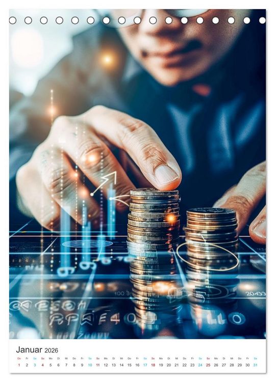 Produktbild: Bitcoin Welten (Tischkalender 2026 DIN A5 hoch), CALVENDO Monatskalender