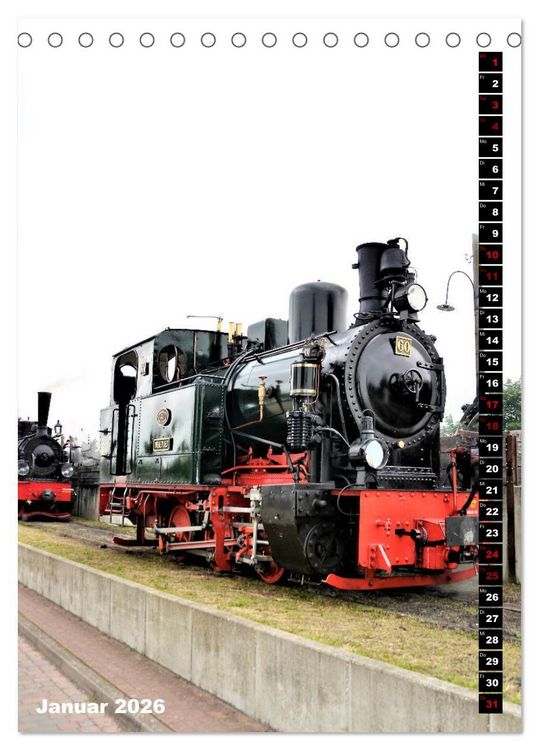 Produktbild: EISENBAHN - NOSTALGIE - 2026 (Tischkalender 2026 DIN A5 hoch), CALVENDO Monatskalender