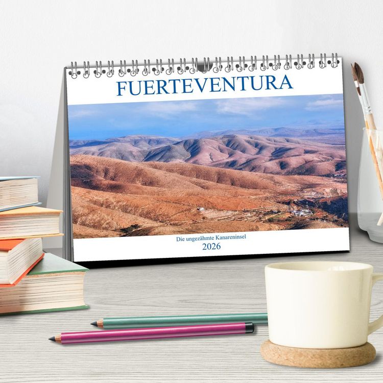 Produktbild: Fuerteventura, die ungez&auml;hmte Kanareninsel (Tischkalender 2026 DIN A5 quer), CALVENDO Monatskalender