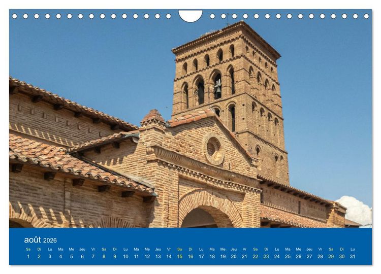 Produktbild: Lieux de culte vers Compostelle (Calendrier mural 2026 DIN A4 vertical), CALVENDO calendrier mensuel