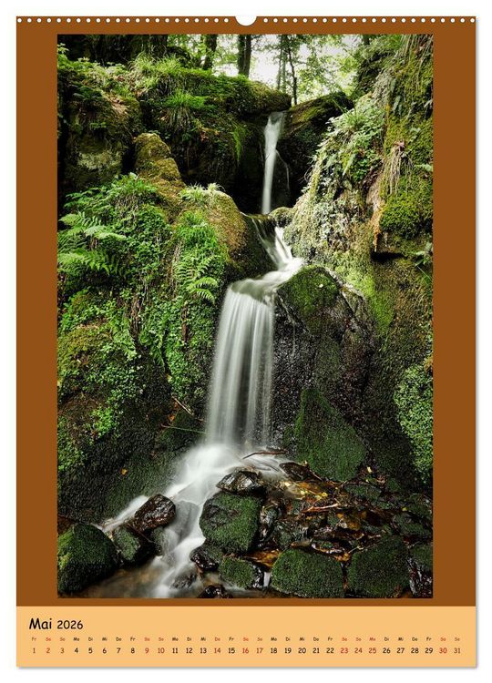Produktbild: Schwarzwald Wasserf&auml;lle (hochwertiger Premium Wandkalender 2026 DIN A2 hoch), Kunstdruck in Hochglanz