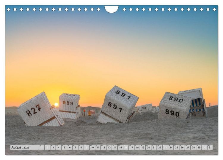Produktbild: Wundersch&ouml;ne Nordsee - Faszinierende K&uuml;stenlandschaften (Wandkalender 2026 DIN A4 quer), CALVENDO Monatskalender