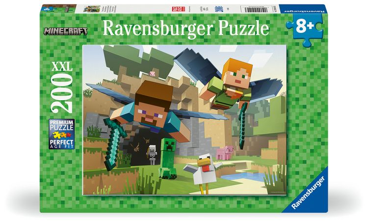 Produktbild: Kinderpuzzle 200 XXL Teile - Minecraft - Tierische Abenteuer