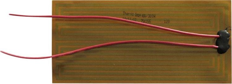 Produktbild: Thermo TECH Polyimid Heizfolie selbstklebend 24 V/DC, 24 V/AC 75 W Schutzart IPX4 (L x B) 155 mm x 75 mm