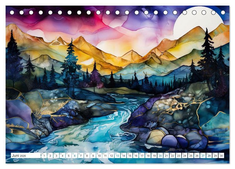 Produktbild: Farbsinfonie der Natur (Tischkalender 2026 DIN A5 quer), CALVENDO Monatskalender
