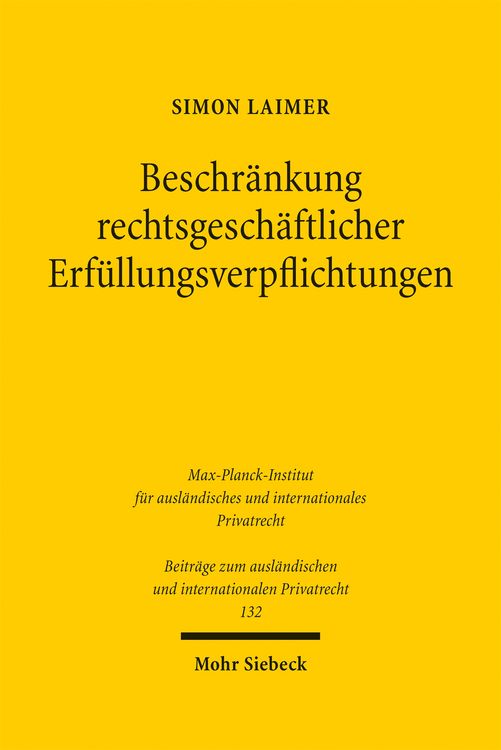 Produktbild: Beschr&auml;nkung rechtsgesch&auml;ftlicher Erf&uuml;llungsverpflichtungen