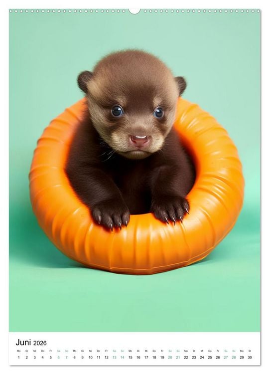 Produktbild: Tierkinder und ihre Hobbys (hochwertiger Premium Wandkalender 2026 DIN A2 hoch), Kunstdruck in Hochglanz