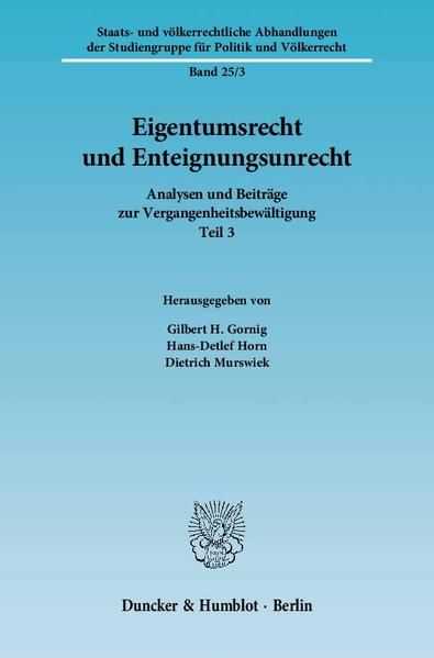 Produktbild: Eigentumsrecht und Enteignungsunrecht.