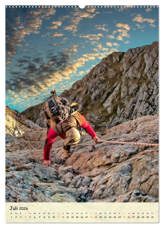Produktbild: Klettern - Adrenalin pur (hochwertiger Premium Wandkalender 2026 DIN A2 hoch), Kunstdruck in Hochglanz