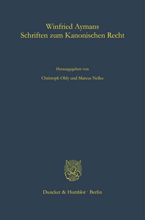 Produktbild: Winfried Aymans Schriften zum Kanonischen Recht