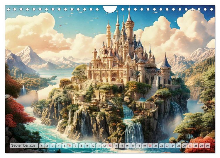 Produktbild: Romantische Ritterburgen (Wandkalender 2026 DIN A4 quer), CALVENDO Monatskalender