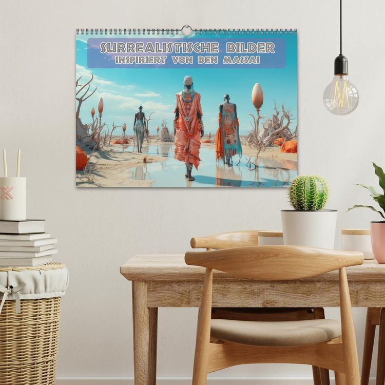 Produktbild: Surrealistische Bilder - Inspiriert von den Massai (Wandkalender 2026 DIN A3 quer), CALVENDO Monatskalender