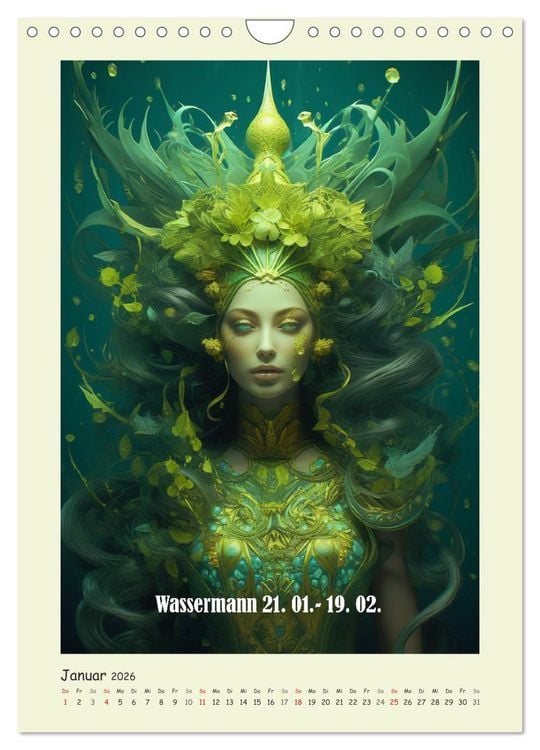 Produktbild: Tierkreiszeichen. Mit Frauenpower Sternzeichen durch das Jahr (Wandkalender 2026 DIN A4 hoch), CALVENDO Monatskalender