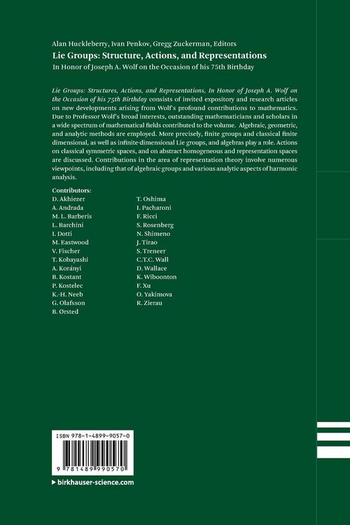 Produktbild: Lie Groups: Structure, Actions, and Representations