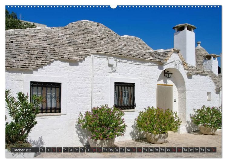 Produktbild: Trulli in Apulien - Einzigartige Rundh&auml;user im S&uuml;den Italiens (Wandkalender 2026 DIN A2 quer), CALVENDO Monatskalender