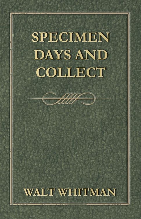 Produktbild: Specimen Days and Collect