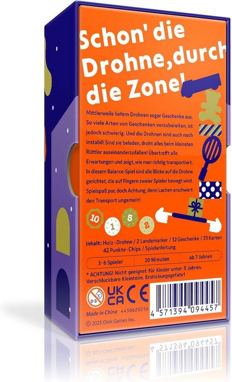 Produktbild: Oink Games OIN09445 - Drohnen-Duo, Schon die Drohne, durch die Zone! (DE), Geschicklichkeitsspiel