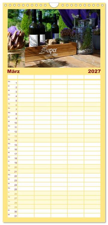 Produktbild: Familienplaner 2027 - Garten-Idylle 2027 mit 5 Spalten (Wandkalender, 21 x 45 cm) CALVENDO