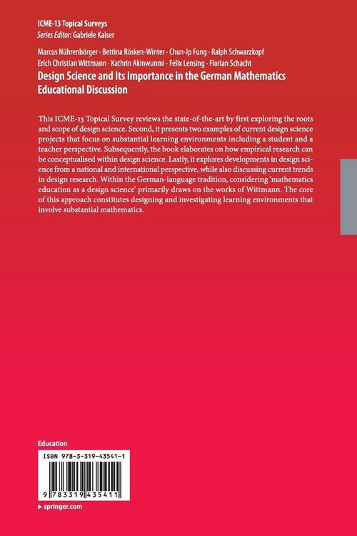 Produktbild: Design Science and Its Importance in the German Mathematics Educational Discussion