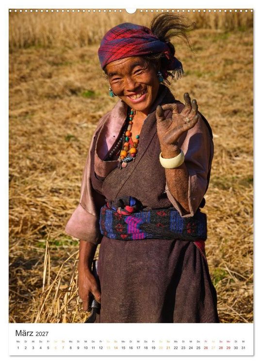 Produktbild: Menschen in Nepal (Wandkalender 2027 DIN A2 hoch), CALVENDO Monatskalender