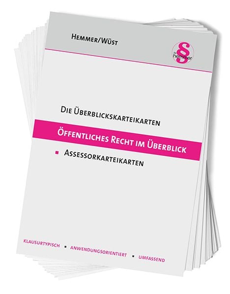 Produktbild: &Uuml;berblickskarteikarten Assessor: &Ouml;ffentliches Recht im &Uuml;berblick